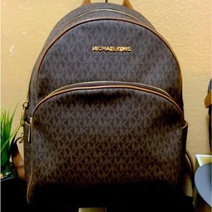 Michael Kors Abbey backpack in Signature MK